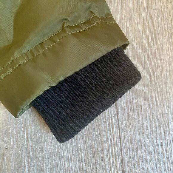 Vince Camuto Olive Green Down Puffer Coat with Faux Fur Trim Removable Hood - Picture 6 of 15